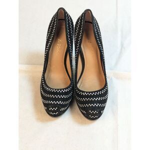 Pour la Victoire Rhinestone Platform High Heal Pumps Black Size 6